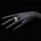 Louis Vuitton Chevalier Square Ring M Silver — view 7