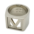 Louis Vuitton Chevalier Square Ring M Silver — view 5