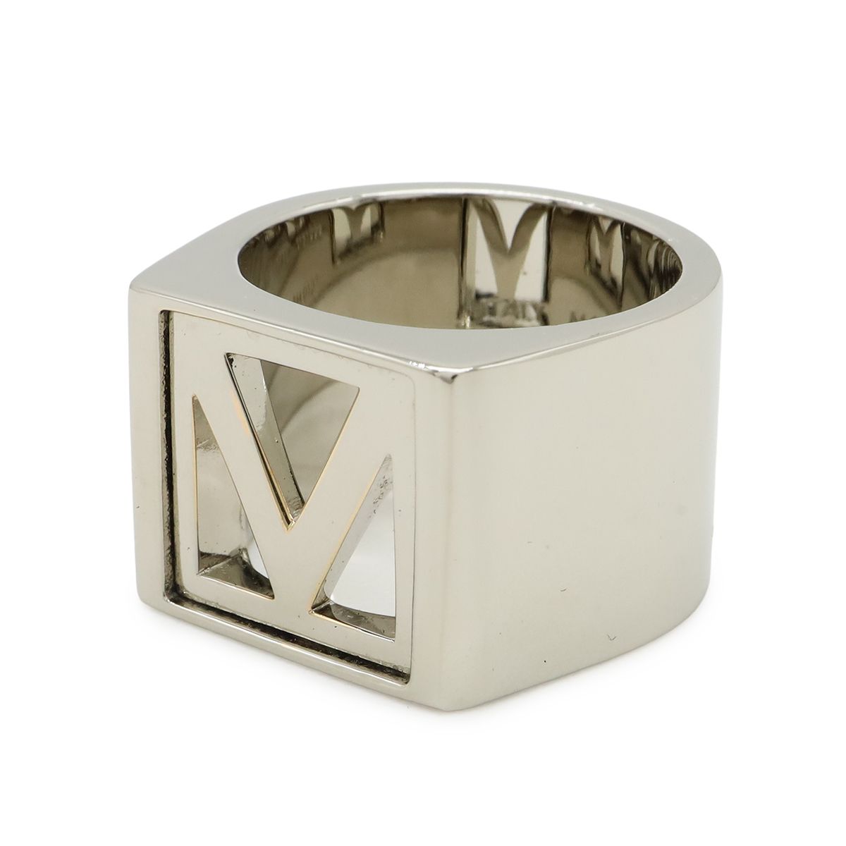 Louis Vuitton Chevalier Square Ring M Silver — view 3