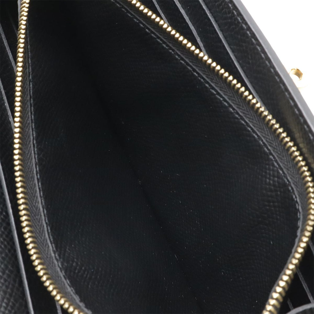 Hermes Kelly Wallet Long Bifold Veau Epsom Black Gold — view 6