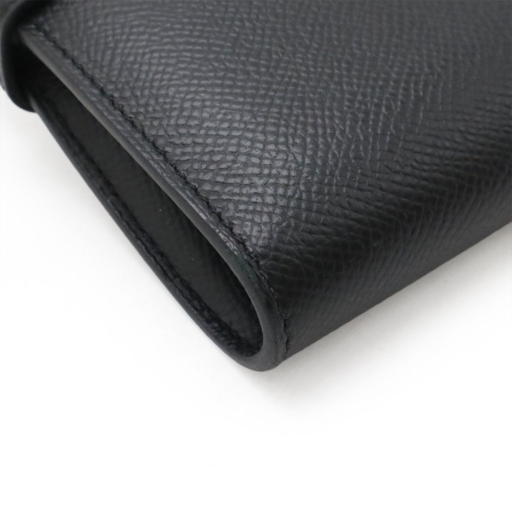 Hermes Kelly Wallet Long Bifold Veau Epsom Black Gold — view 3