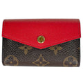 Louis Vuitton Multicult Sarah Card Case Monogram Brown Coquelicot
