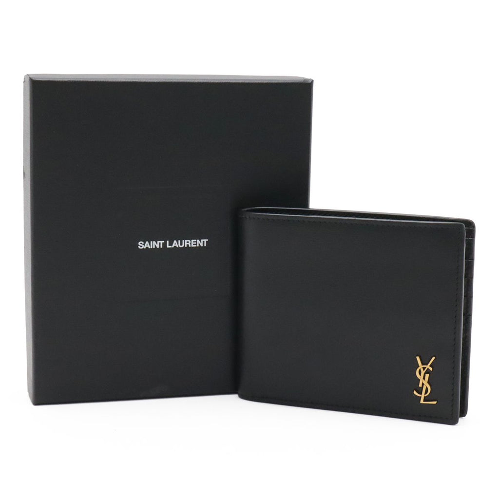 Saint Laurent Paris YSL Yves Tiny Cassandra Logo Bifold Billfold Wallet Leather — view 6