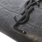 Saint Laurent Paris YSL Yves Zip Around Wallet Croco Leather Black — view 4