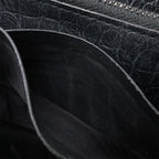 Saint Laurent Paris YSL Yves Zip Around Wallet Croco Leather Black — view 9
