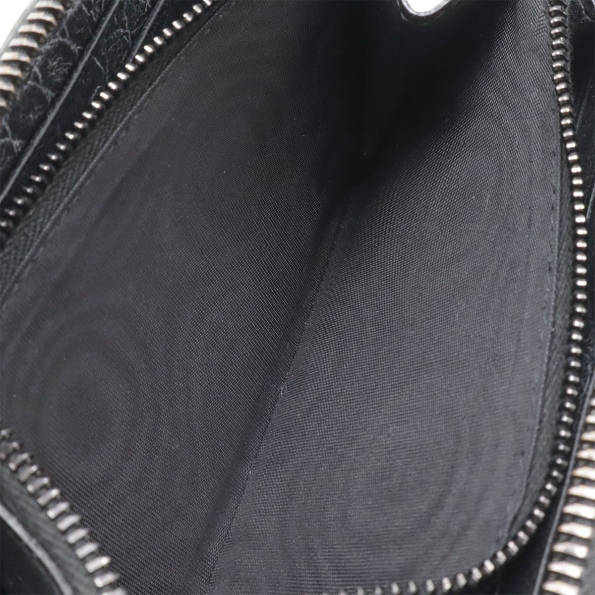 Saint Laurent Paris YSL Yves Zip Around Wallet Croco Leather Black — view 8