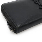 Saint Laurent Paris YSL Yves Zip Around Wallet Croco Leather Black — view 3