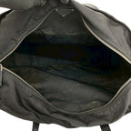 Prada Tessuto Nylon Leather Tote Shoulder Bag Black — view 9