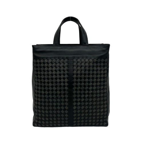 Bottega Veneta Intrecciato Leather Tote Business Black — view 2