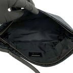 Fendi Zucchino Pattern Canvas Leather Shoulder Bag Pouch Black — view 9