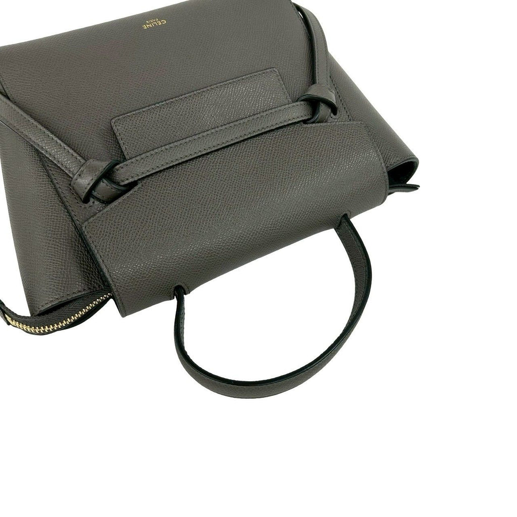Celine Belt Bag Nano Leather 2-Way Mini Tote Gray — view 4