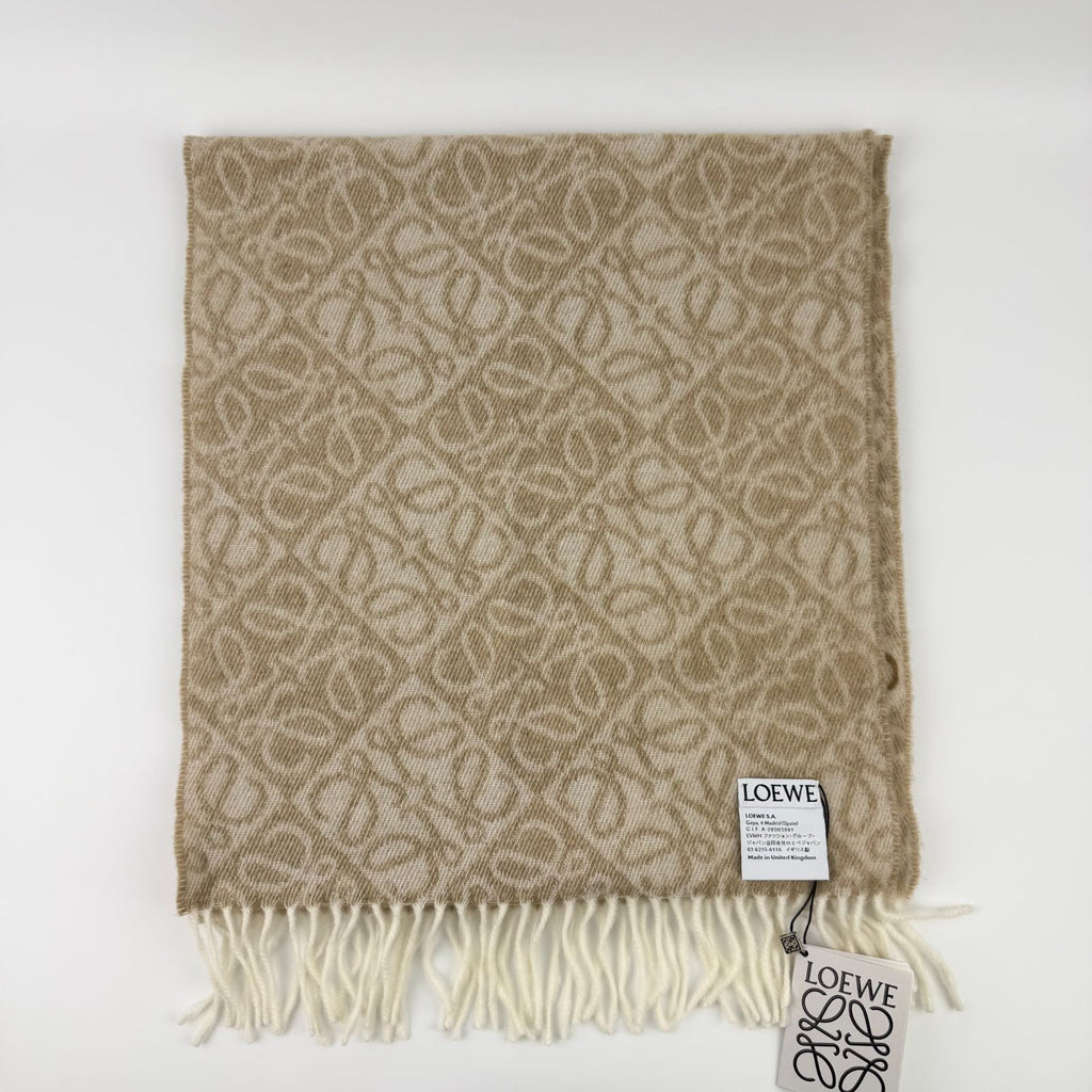 Loewe Anagram Beige le Cashmere Vintage Scarf — view 6