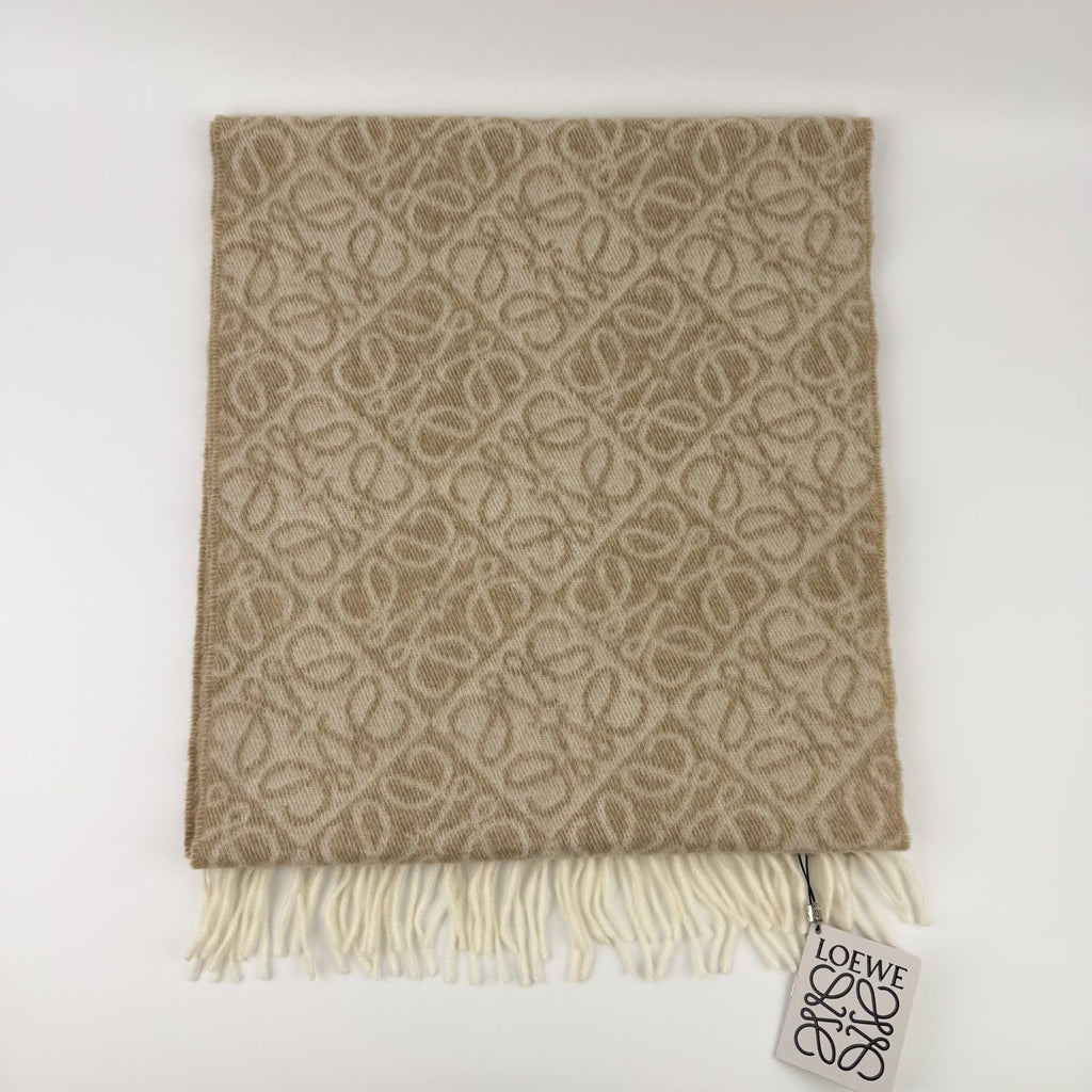 Loewe Anagram Beige le Cashmere Vintage Scarf — view 4