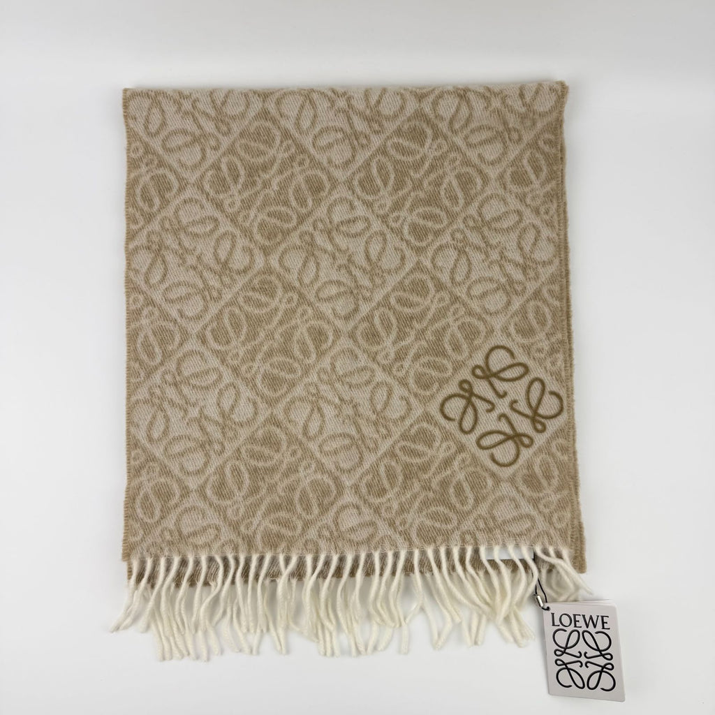 Loewe Anagram Beige le Cashmere Vintage Scarf — view 2