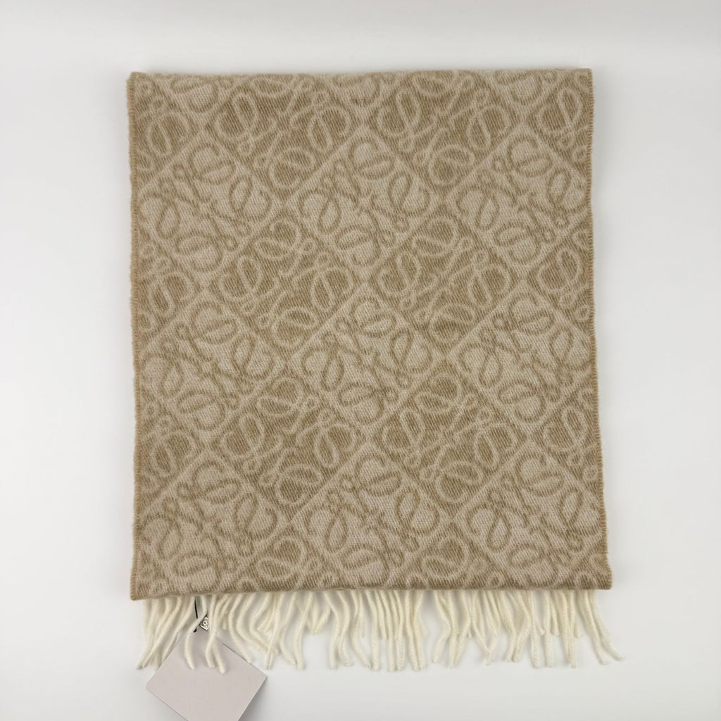 Loewe Anagram Beige le Cashmere Vintage Scarf — view 3