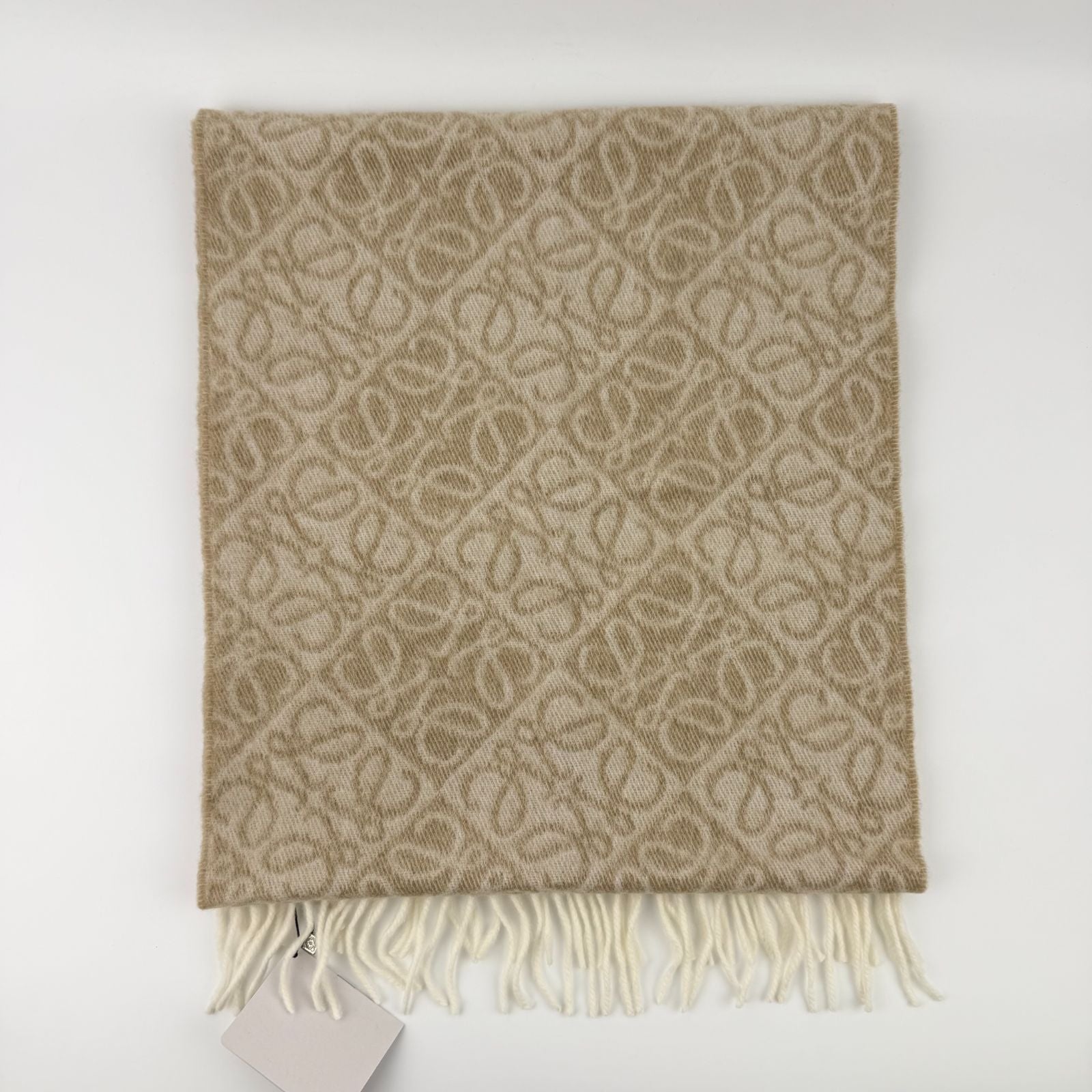 Loewe Anagram Beige le Cashmere Vintage Scarf — view 3