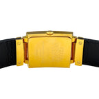 Versace Gianni Square Medusa Watch SS Leather Quartz Gold — view 4