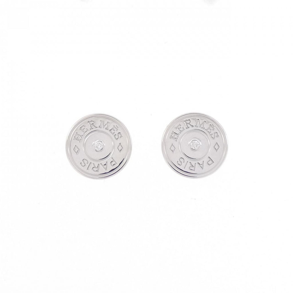 Hermes Gambard Earrings White Gold
