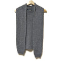 Prada Sleeveless Sweater 38 S Gray Crew Neck with Scarf Cashmere