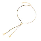 Chanel Necklace CC Logo Rhinestone Faux Pearl — view 3