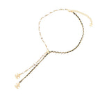 Chanel Necklace CC Logo Rhinestone Faux Pearl