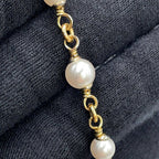 Chanel Necklace CC Logo Rhinestone Faux Pearl — view 7