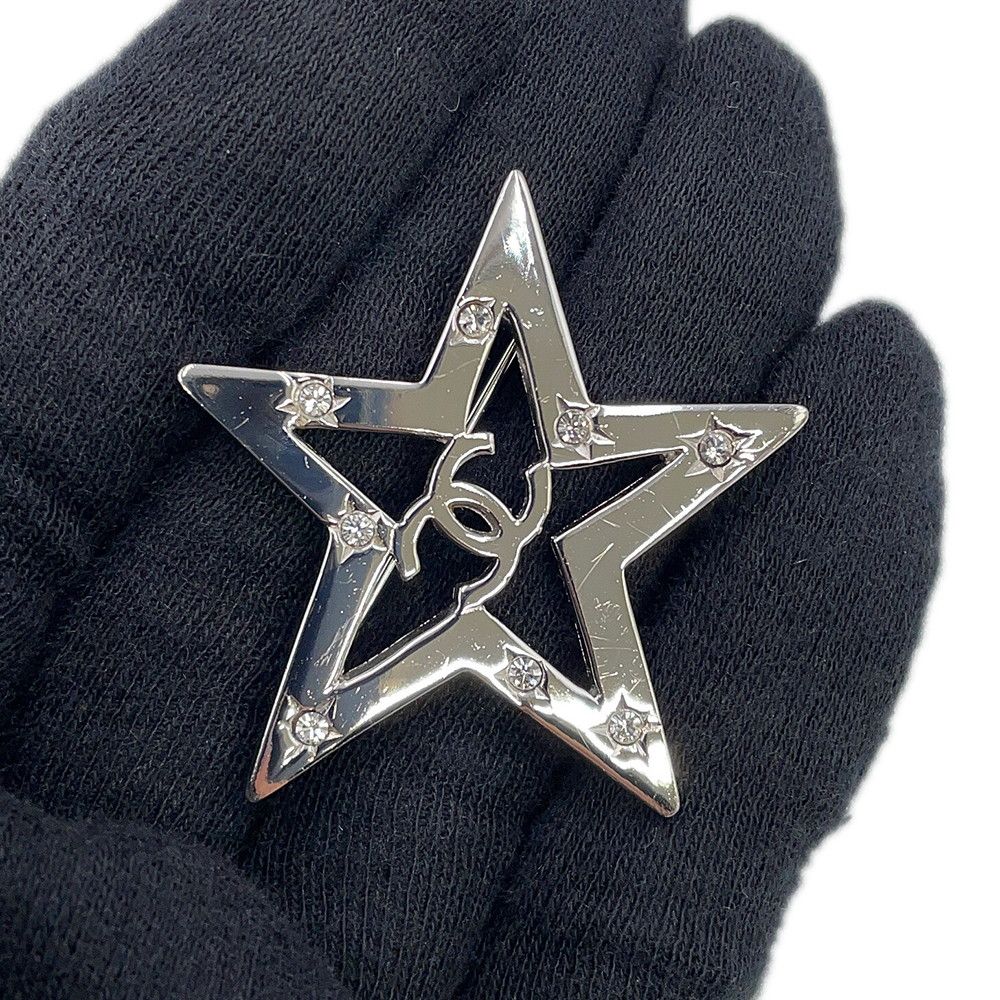 Chanel Brooch CC Logo Star Rhinestone 06c — view 5