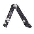 Chanel Scarf CC Logo Camellia All Over Pattern Silk Black