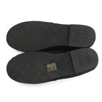 Chanel Espadrilles CC Logo Flat Shoes Velvet Raffia 39c Slip on Black — view 4