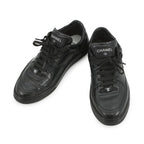Chanel Sneakers CC Logo 38 Calfskin Shoes Black