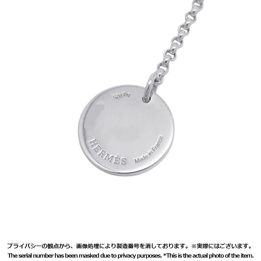 Hermes Necklace Exlibris PM 18k Pink Gold Pendant — view 8