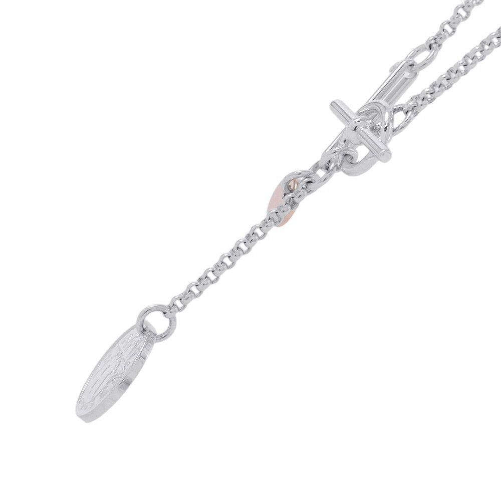 Hermes Necklace Exlibris PM 18k Pink Gold Pendant — view 2