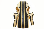 Chanel CC Logo Sports Sandals Satin Leather Beige — view 3