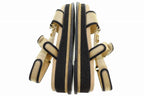 Chanel CC Logo Sports Sandals Satin Leather Beige — view 4