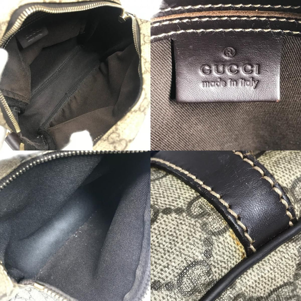 Gucci Shoulder Bag GG Supreme Logo Canvas Beige — view 9