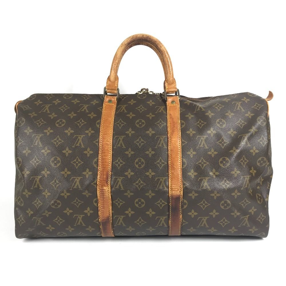 Louis Vuitton Boston Bag Keepall 50 Monogram Canvas Brown — view 2