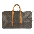 Louis Vuitton Boston Bag Keepall 50 Monogram Canvas Brown — view 2