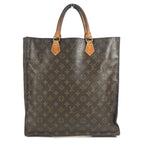 Louis Vuitton Handbag Sac Plat Monogram Canvas Brown