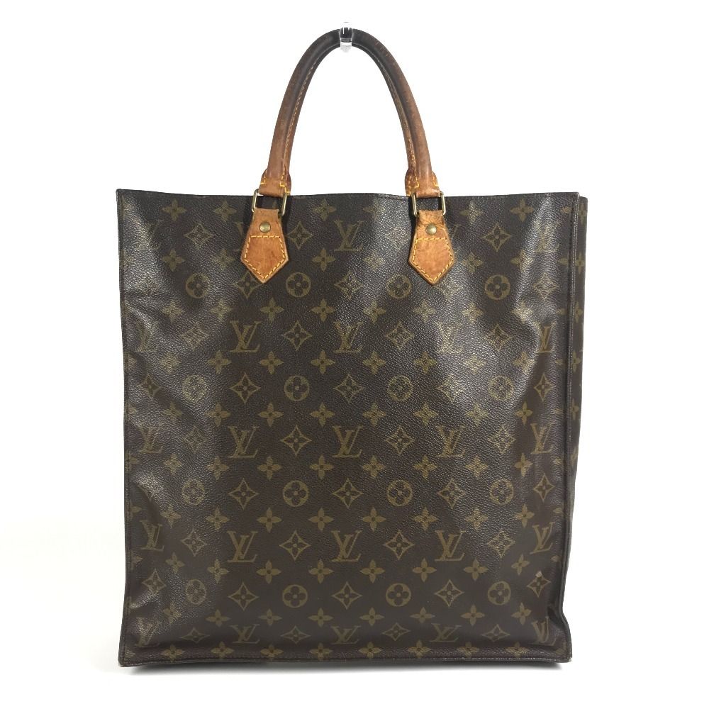Louis Vuitton Handbag Sac Plat Monogram Canvas Brown — view 2