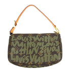 Louis Vuitton Shoulder Bag Pochette Monogram Graffiti Canvas Khaki