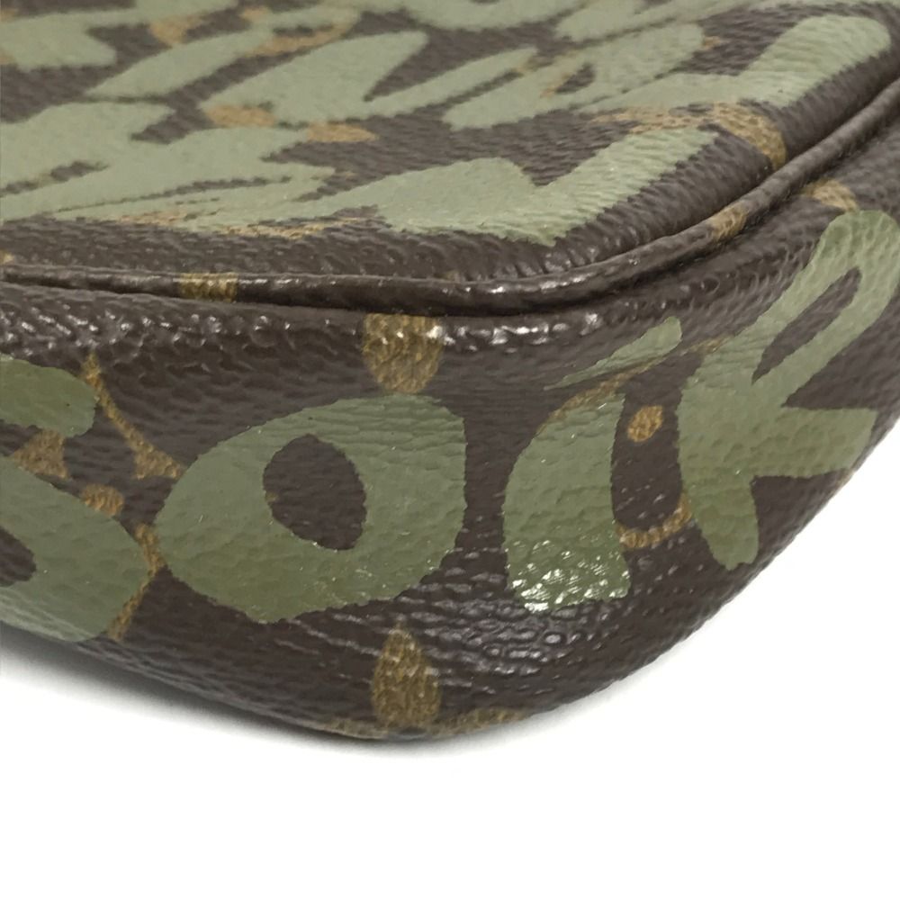 Louis Vuitton Shoulder Bag Pochette Monogram Graffiti Canvas Khaki — view 6