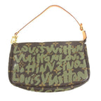 Louis Vuitton Shoulder Bag Pochette Monogram Graffiti Canvas Khaki — view 2