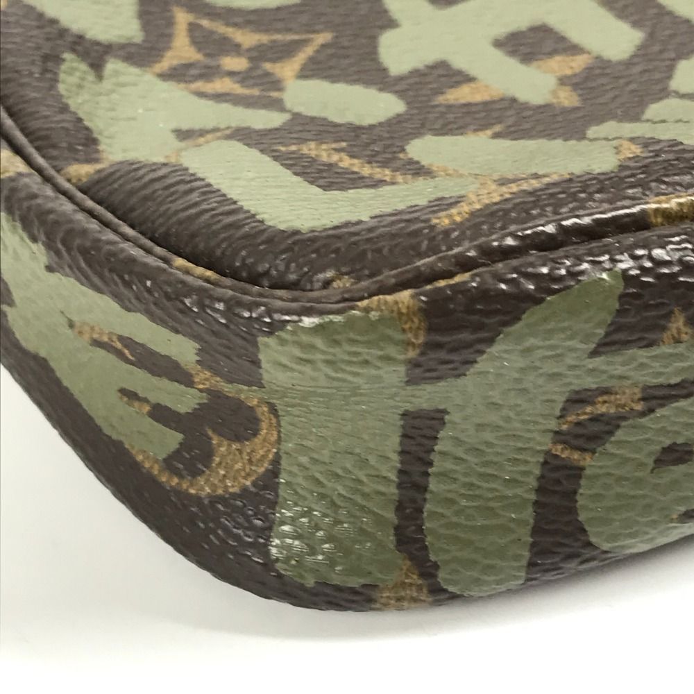Louis Vuitton Shoulder Bag Pochette Monogram Graffiti Canvas Khaki — view 7