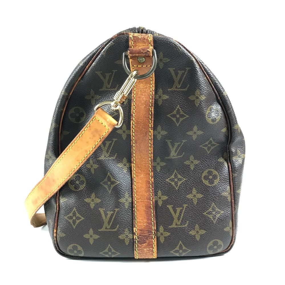 Louis Vuitton Boston Bag Keepall Bandouliere 45 Monogram Canvas Brown — view 3
