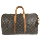 Louis Vuitton Boston Bag Keepall Bandouliere 45 Monogram Canvas Brown — view 2
