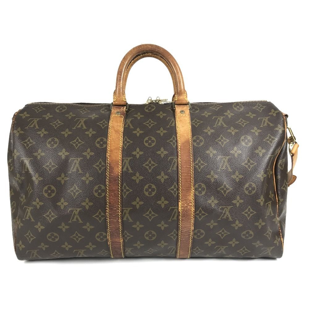 Louis Vuitton Boston Bag Keepall Bandouliere 45 Monogram Canvas Brown — view 2
