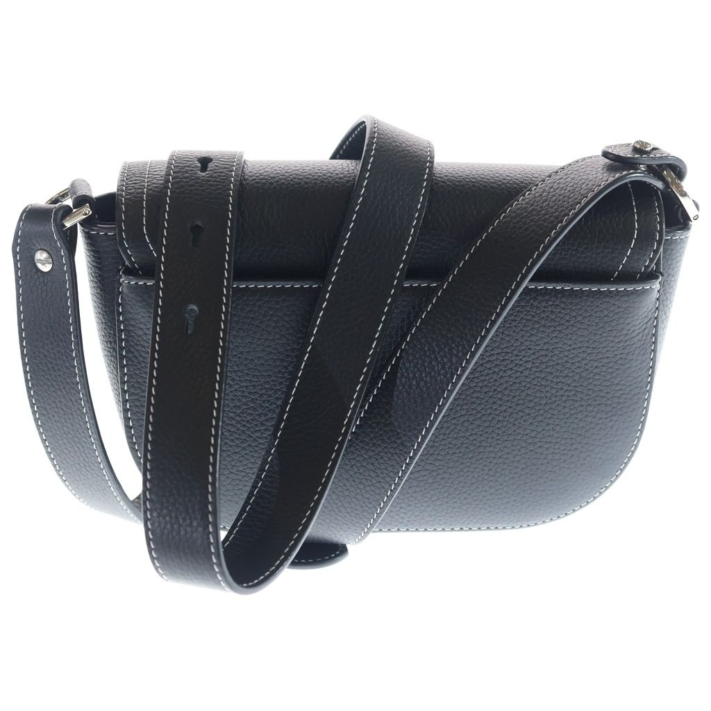 Dior Saddle Messenger Mini Shoulder Bag Black Leather Silver — view 2