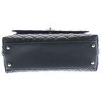 Chanel Coco Handle 29 2-Way Shoulder Bag Black Caviar Leather Gold — view 4