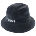 Celine Embroidered Print Bucket Hat Black