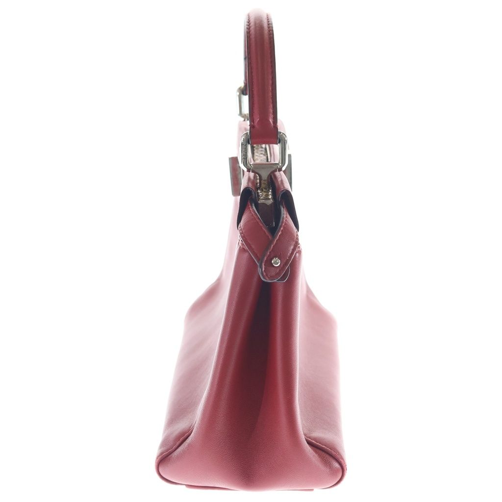 Fendi Peekaboo Mini Mon Star 2-Way Mini Shoulder Bag Red Leather 8 Silver — view 3